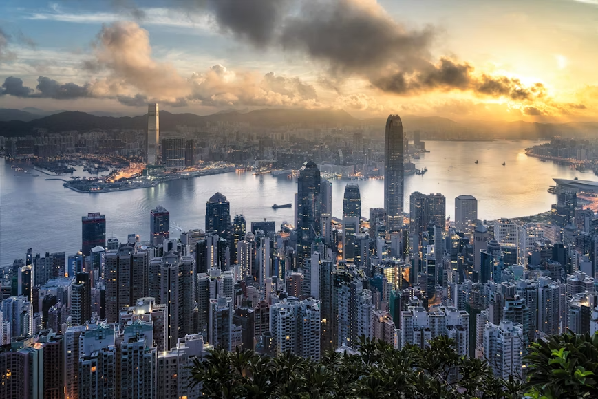 Hong Kong skyline at dusk